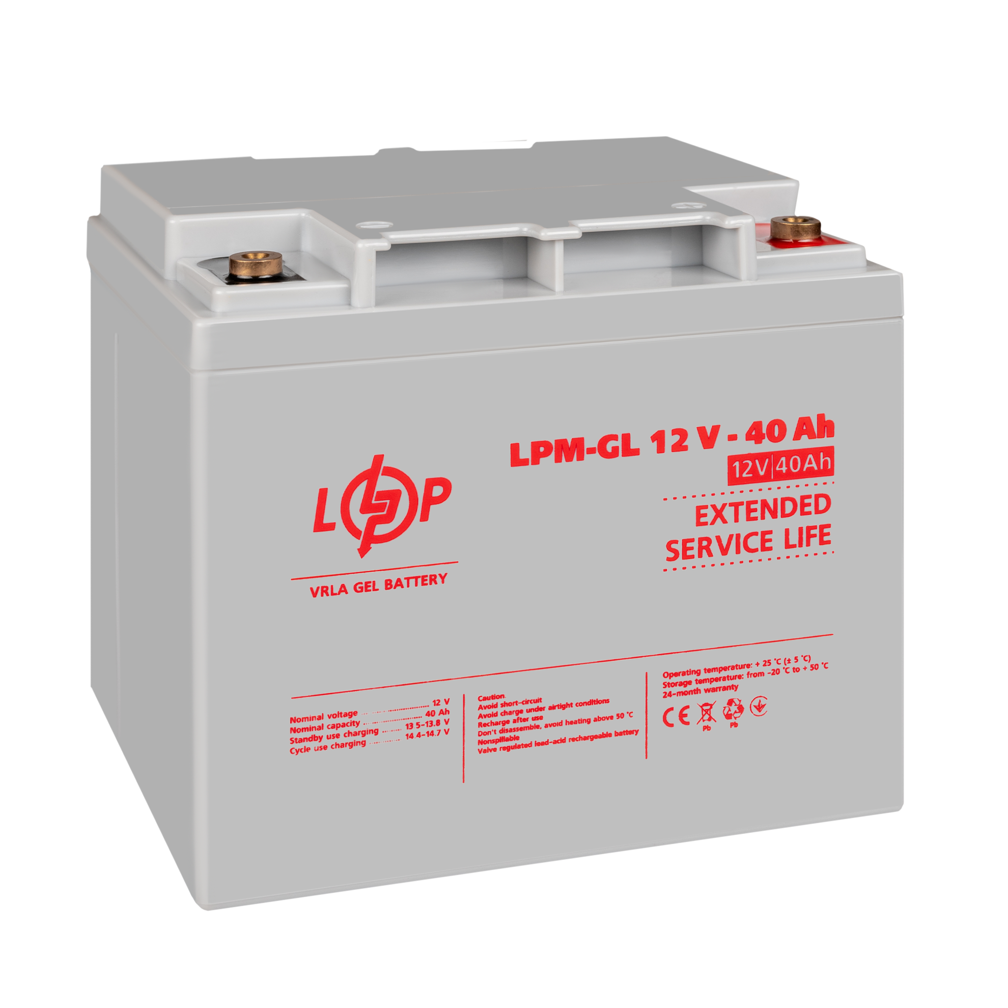 ����������� ������� LPM-GL 12V - 40 Ah 