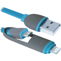  DEFENDER USB10-03BP USB(AM)-MicroUSB+Lightning  1 