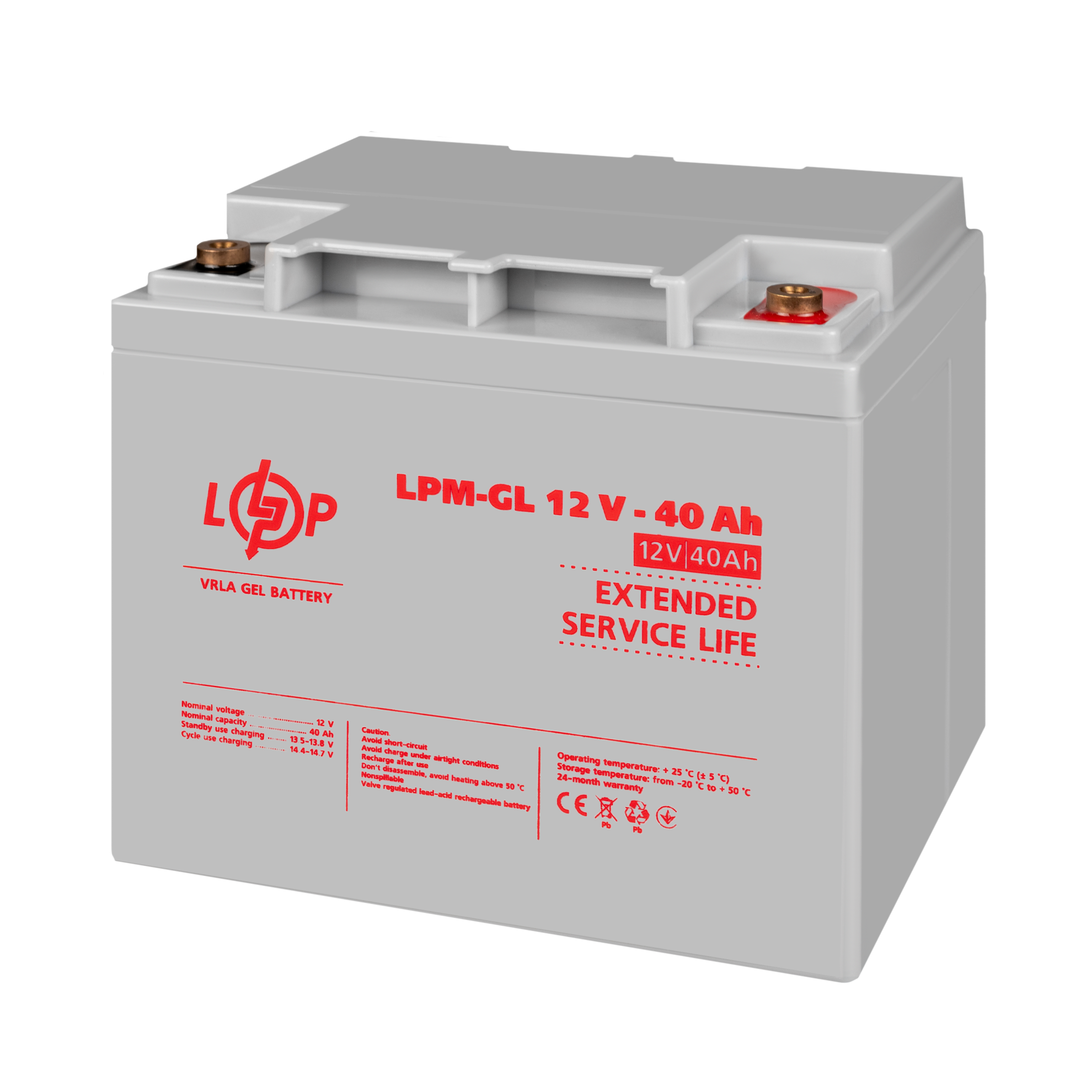 ����������� ������� LPM-GL 12V - 40 Ah 