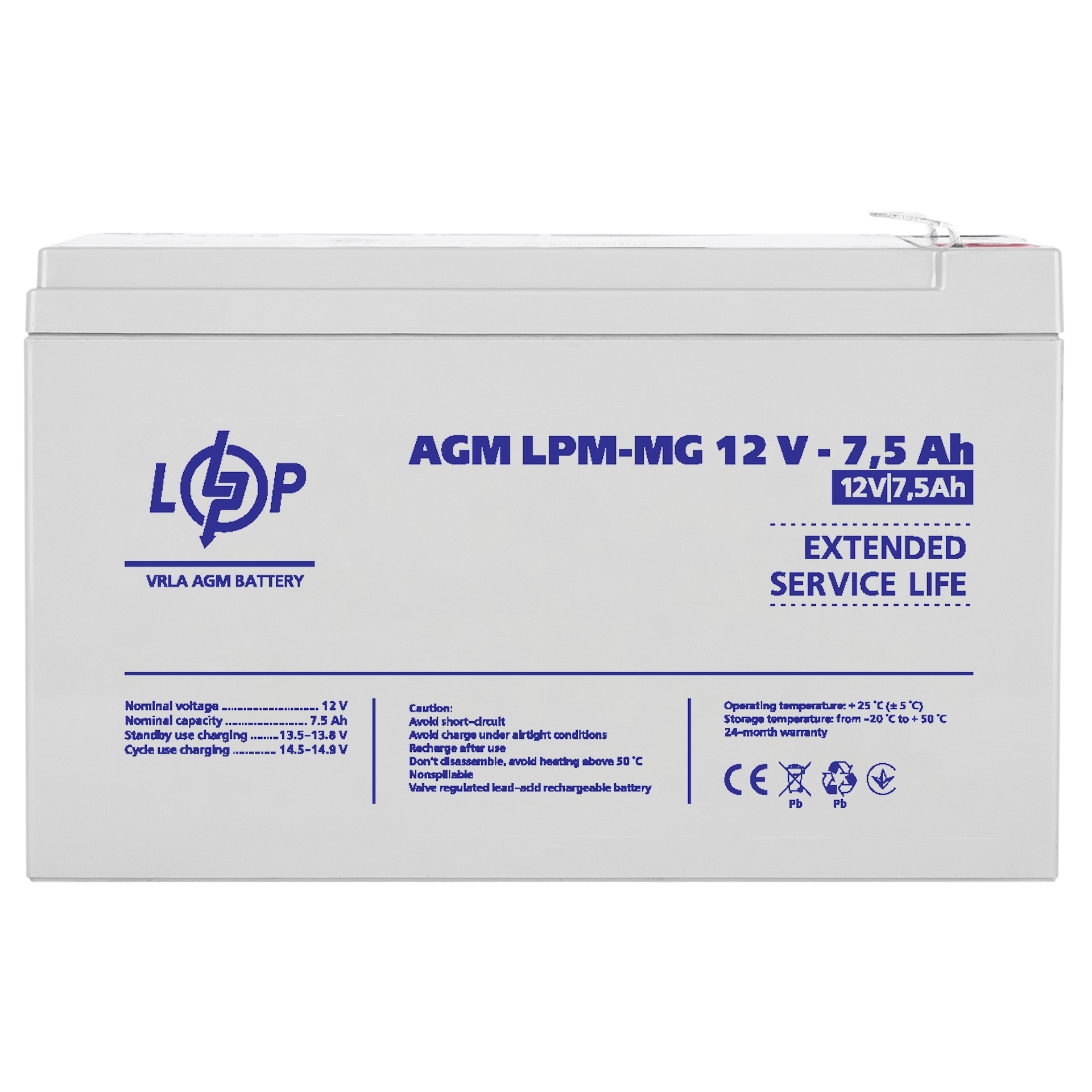 ����������� ������������� LPM-MG 12V - 7.5 Ah 