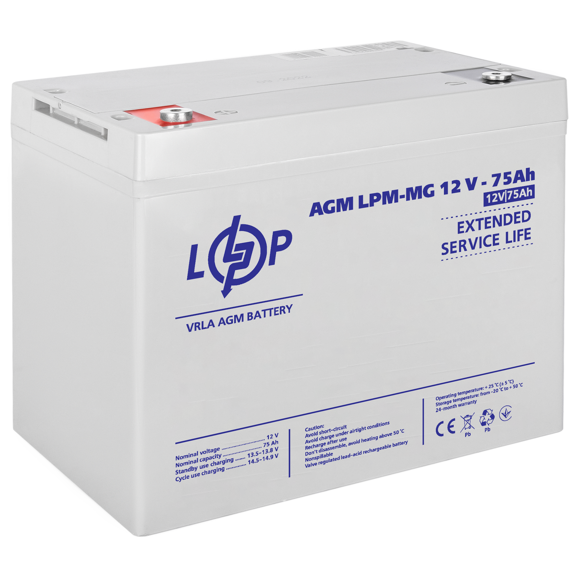 ����������� ������������� LPM-MG 12V - 75 Ah 