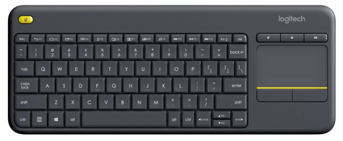  LOGITECH Wireless Touch K400 Plus, US, Black (920-007145) 