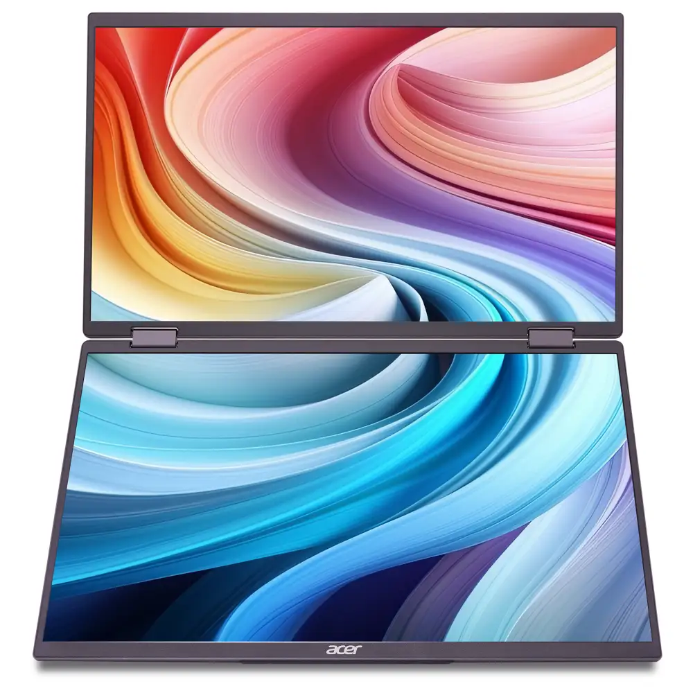 i TFT ACER 15.6" Dual Portable PD163Qbmiuux (UM.ZP3EE.008) IPS FHD MiniHDMI 2*USB-C VESA MM Silver 