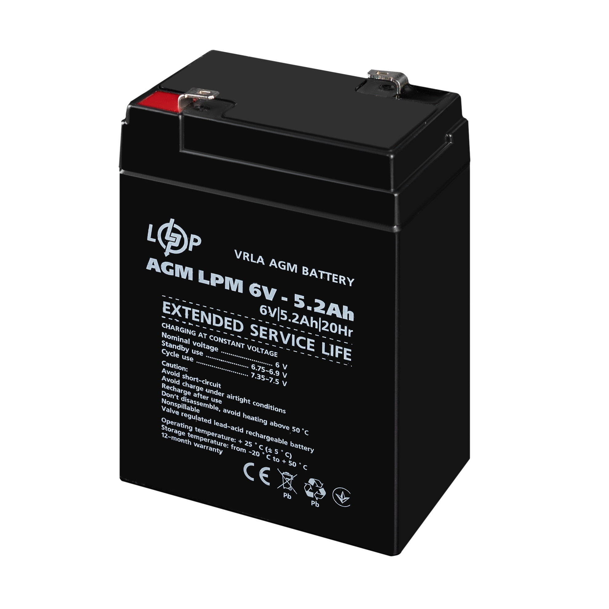 ����������� AGM LPM 6V - 5.2 Ah 