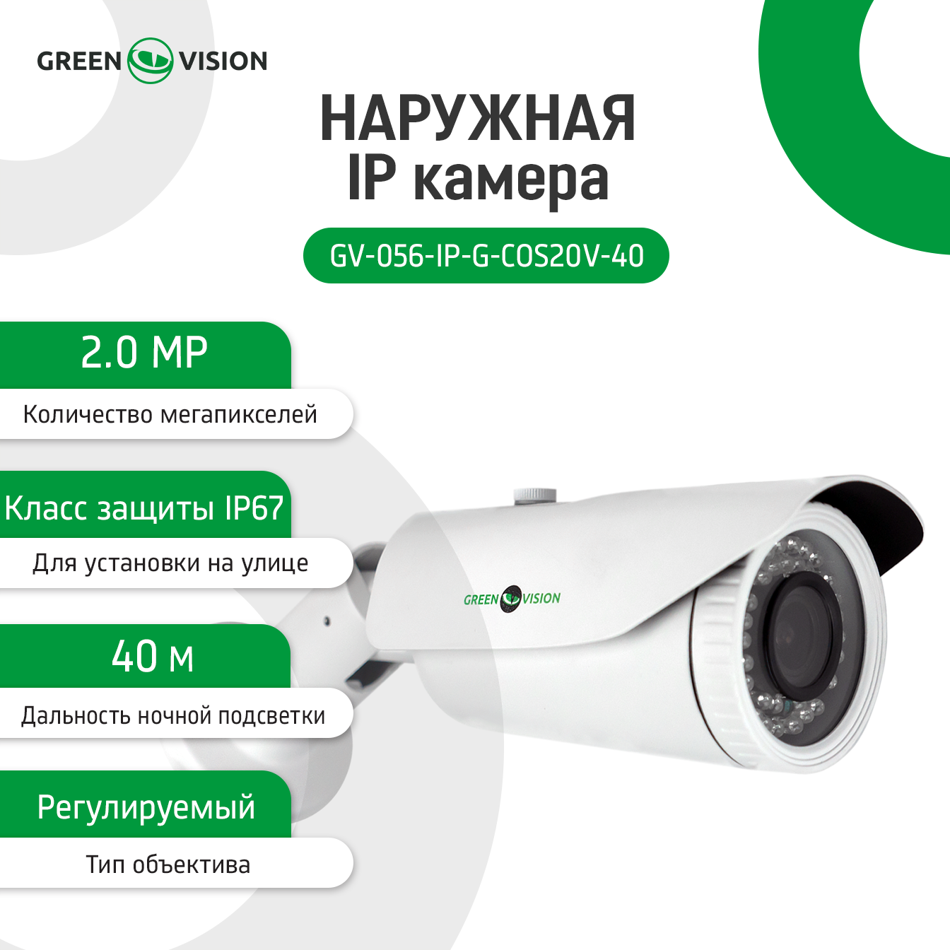 �� �������� IP ������ GV-056-IP-G-COS20V-40 