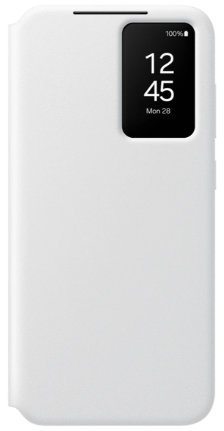   . SAMSUNG  S24 FE Smart View Wallet Case White (EF-ZS721CWEGWW) 