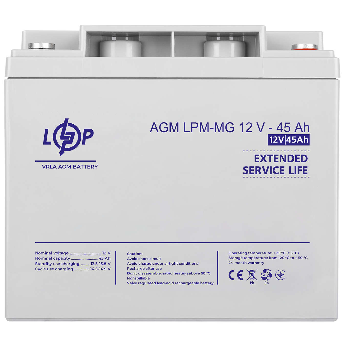 ����������� ������������� LPM-MG 12V - 45 Ah 