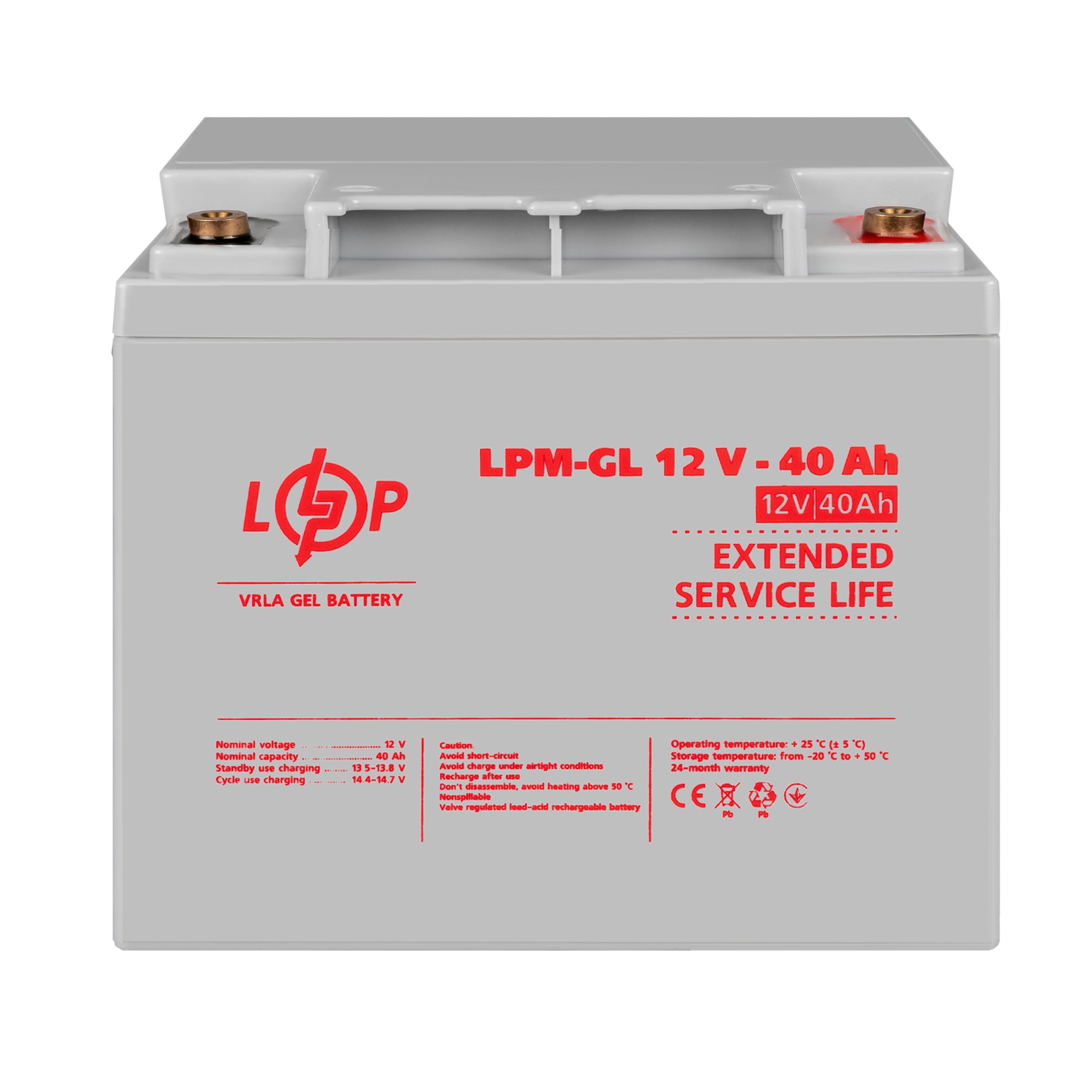 ����������� ������� LPM-GL 12V - 40 Ah 