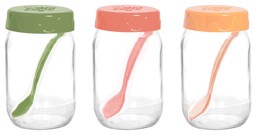  HEREVIN Spice Jar Set With Spoon-2024 Colours MIX   0.370 (131517-350) 