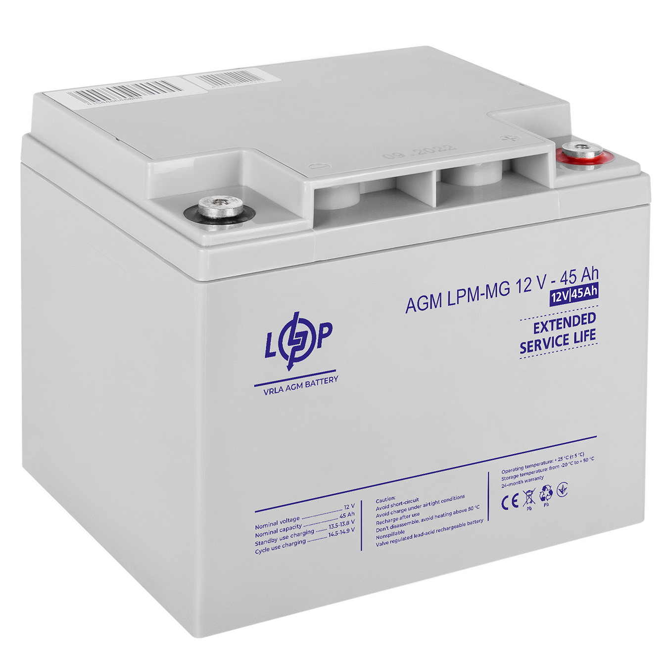 ����������� ������������� LPM-MG 12V - 45 Ah 