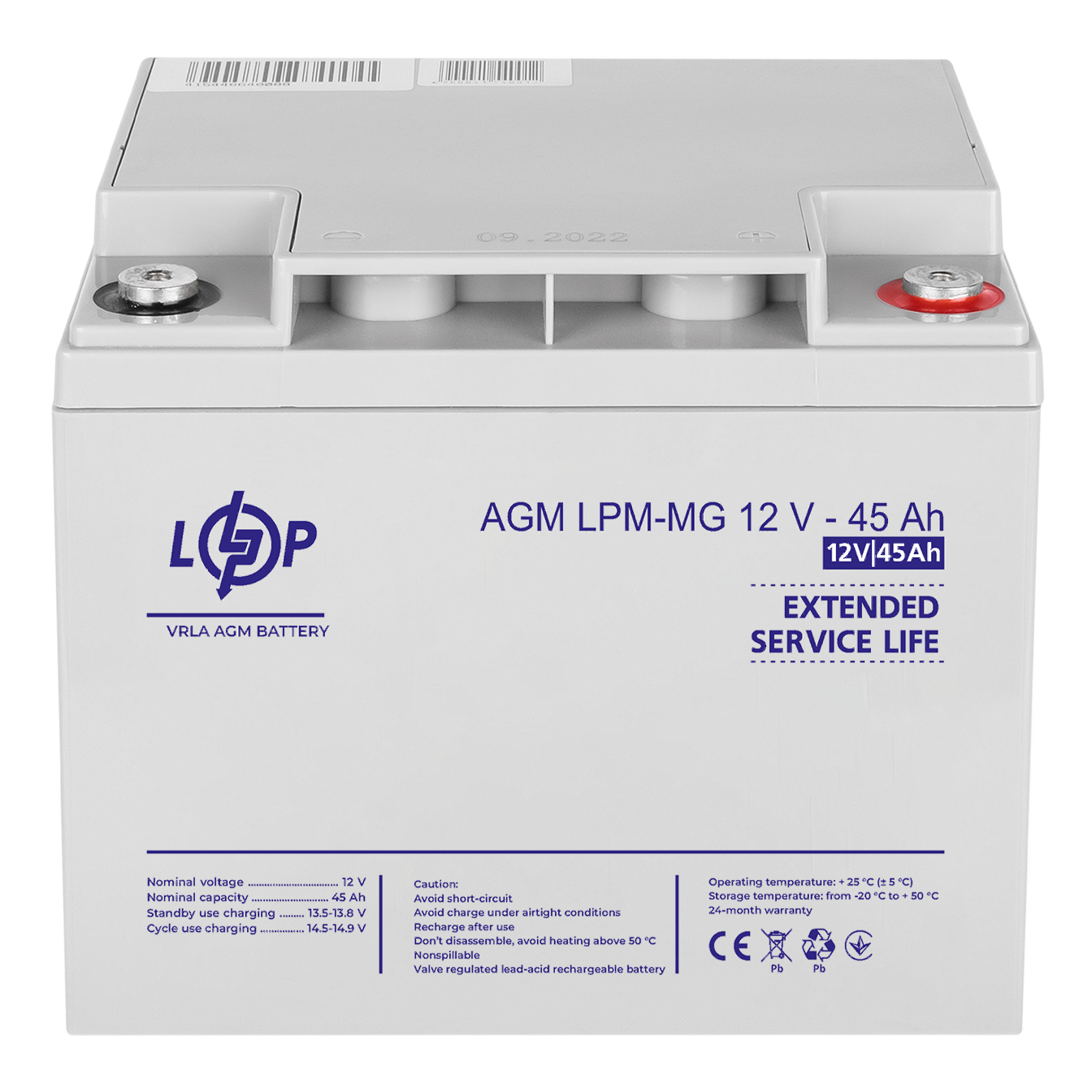 ����������� ������������� LPM-MG 12V - 45 Ah 