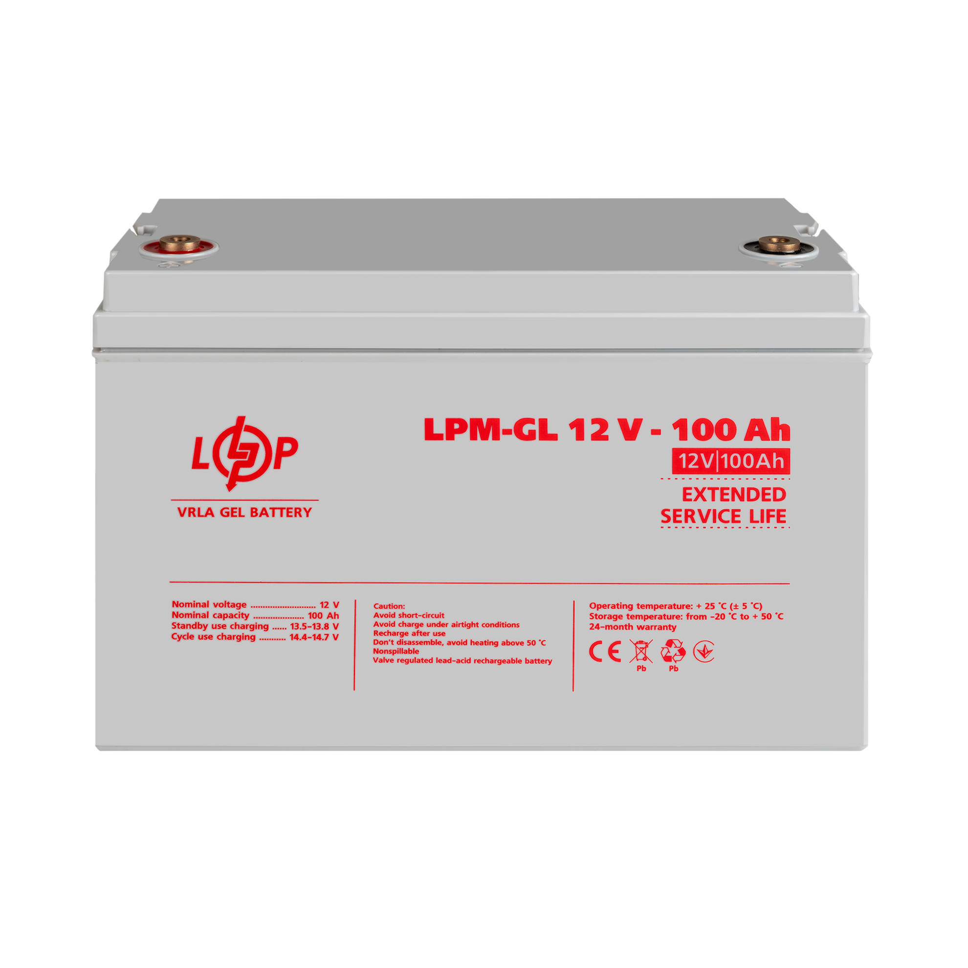 ����������� ������� LPM-GL 12V - 100 Ah 