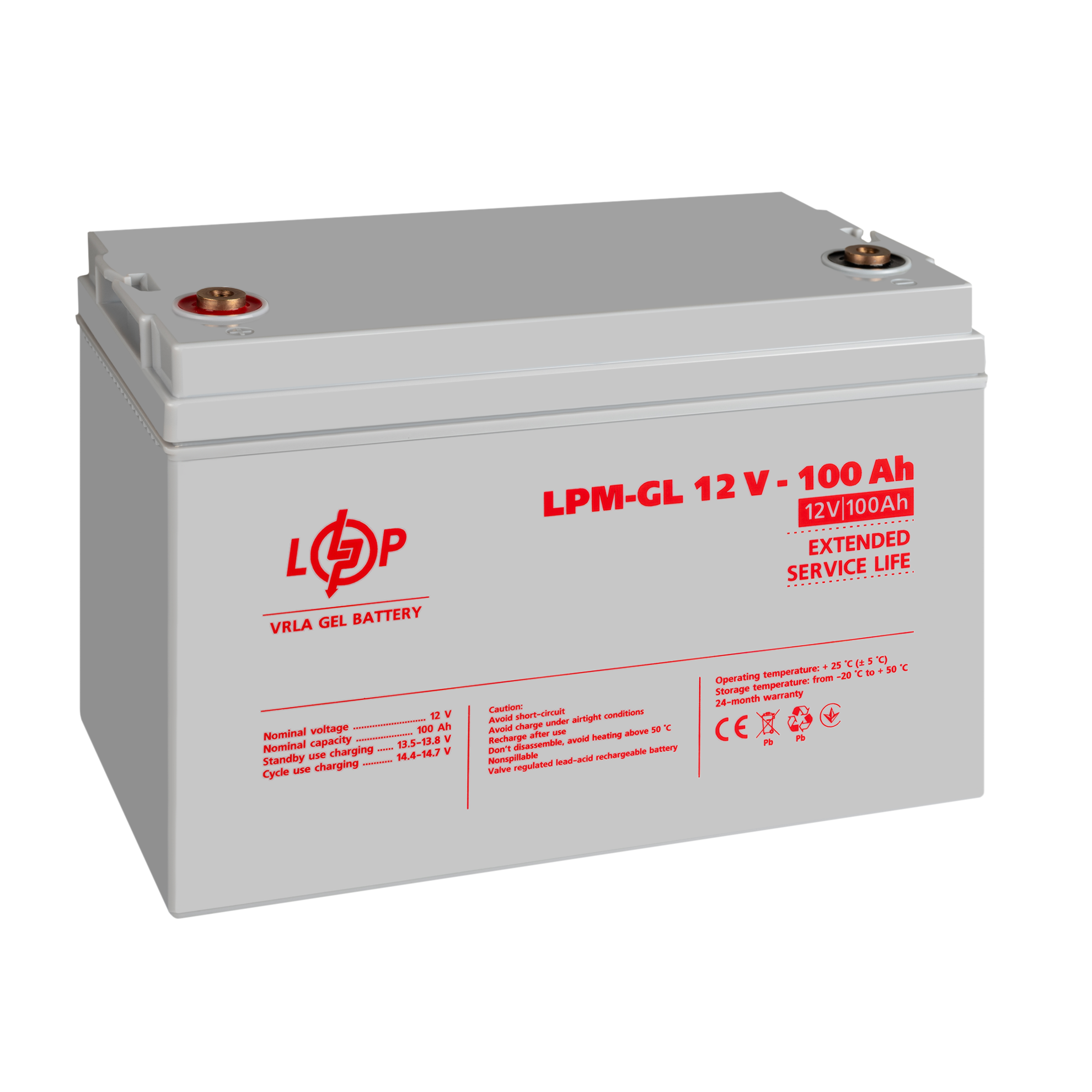 ����������� ������� LPM-GL 12V - 100 Ah 