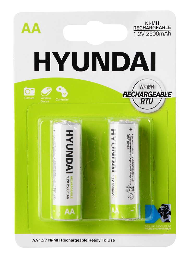  HYUNDAI HR6 2500Mah 2pcs/card 