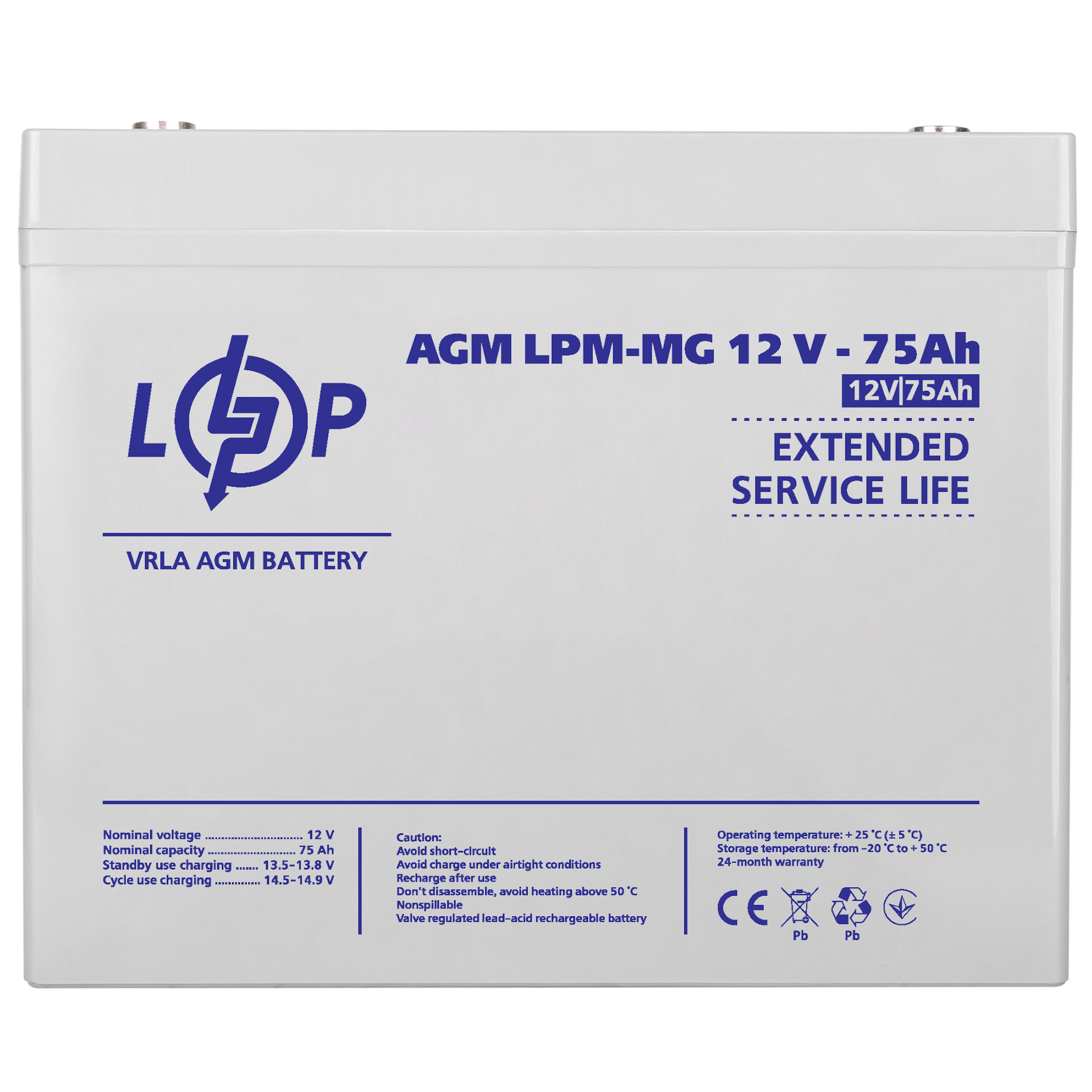 ����������� ������������� LPM-MG 12V - 75 Ah 