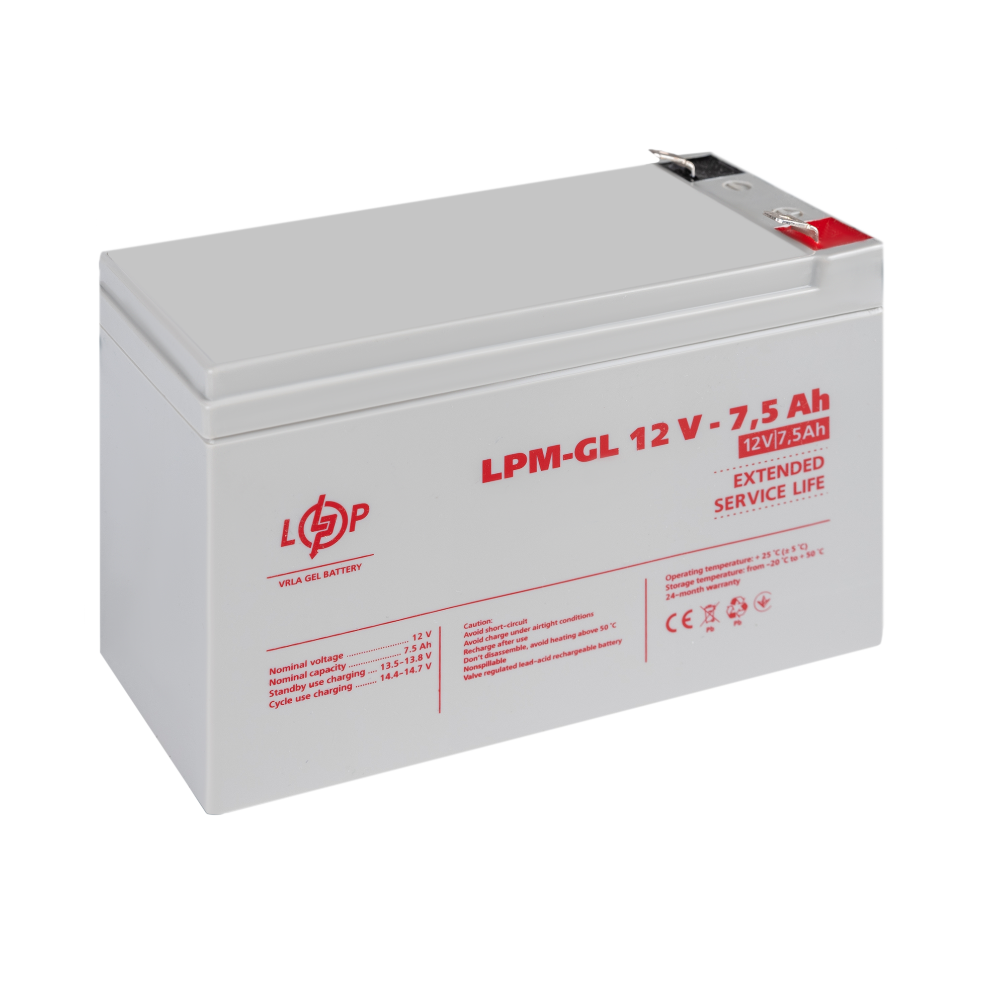 ����������� ������� LPM-GL 12V - 7.5 Ah 