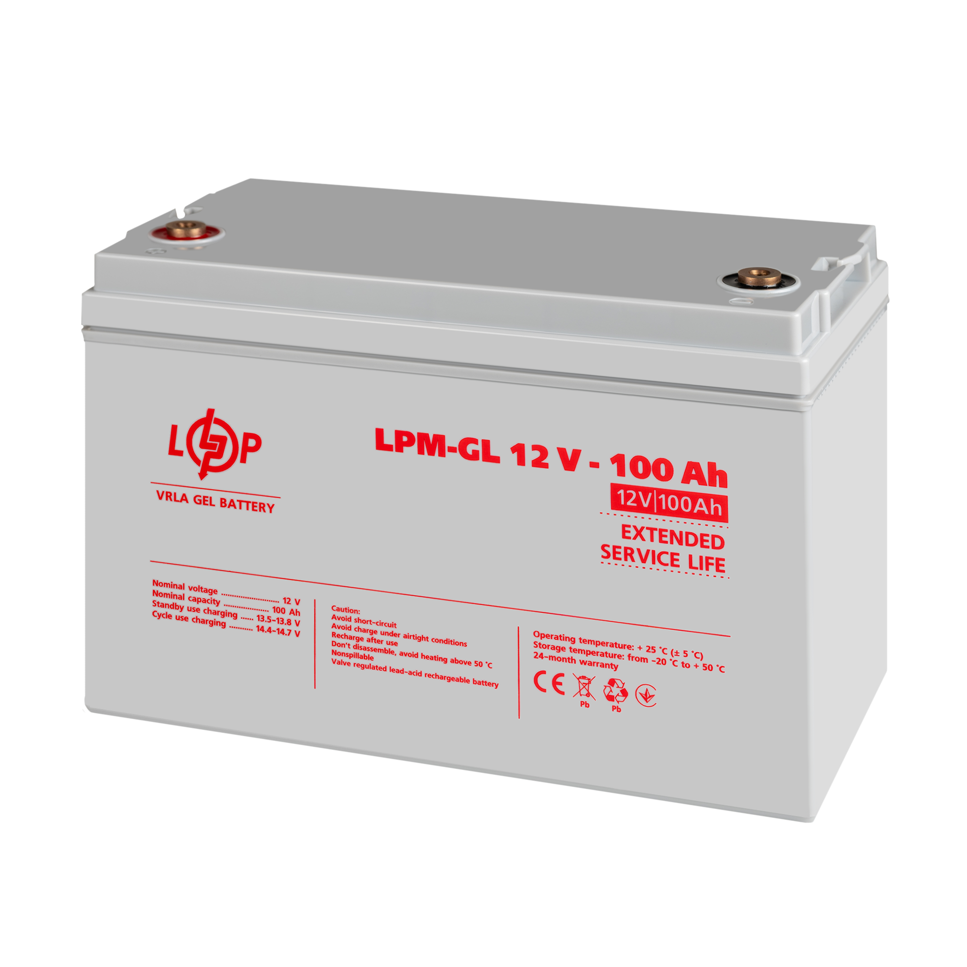 ����������� ������� LPM-GL 12V - 100 Ah 