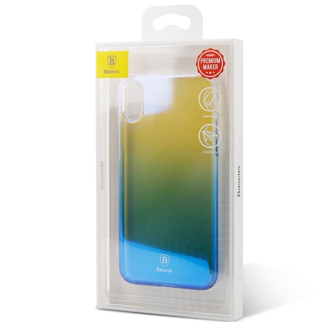 ����� Baseus ��� iPhone X/Xs Glaze blue (WIAPIPHX-GC03) 