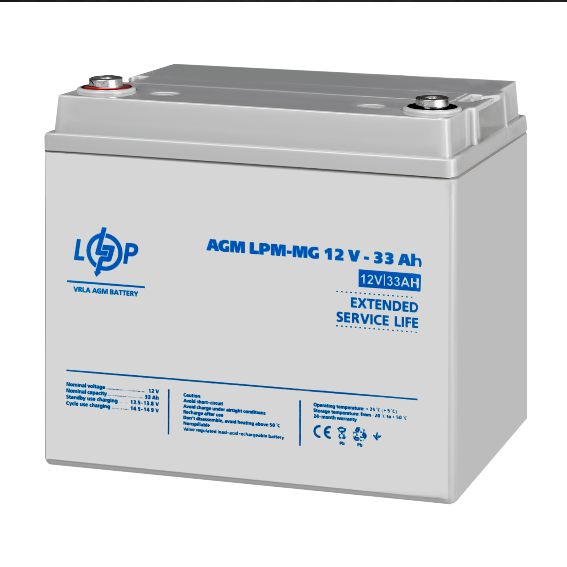 ����������� ������������� LPM-MG 12V - 33 Ah 