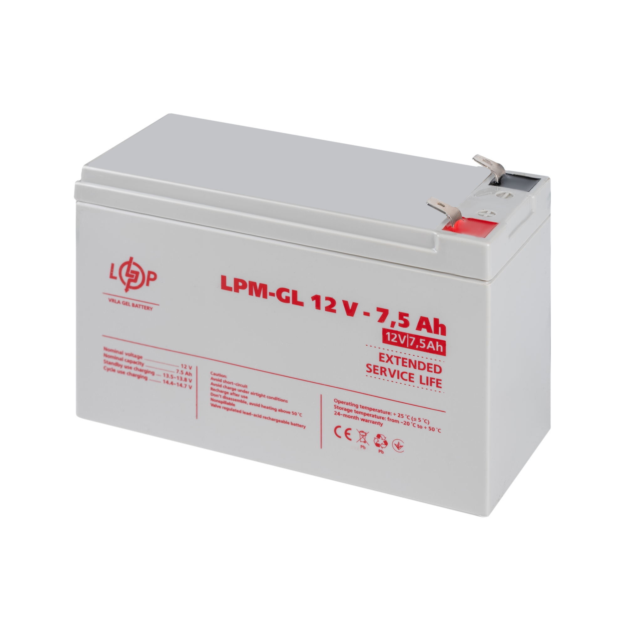 ����������� ������� LPM-GL 12V - 7.5 Ah 
