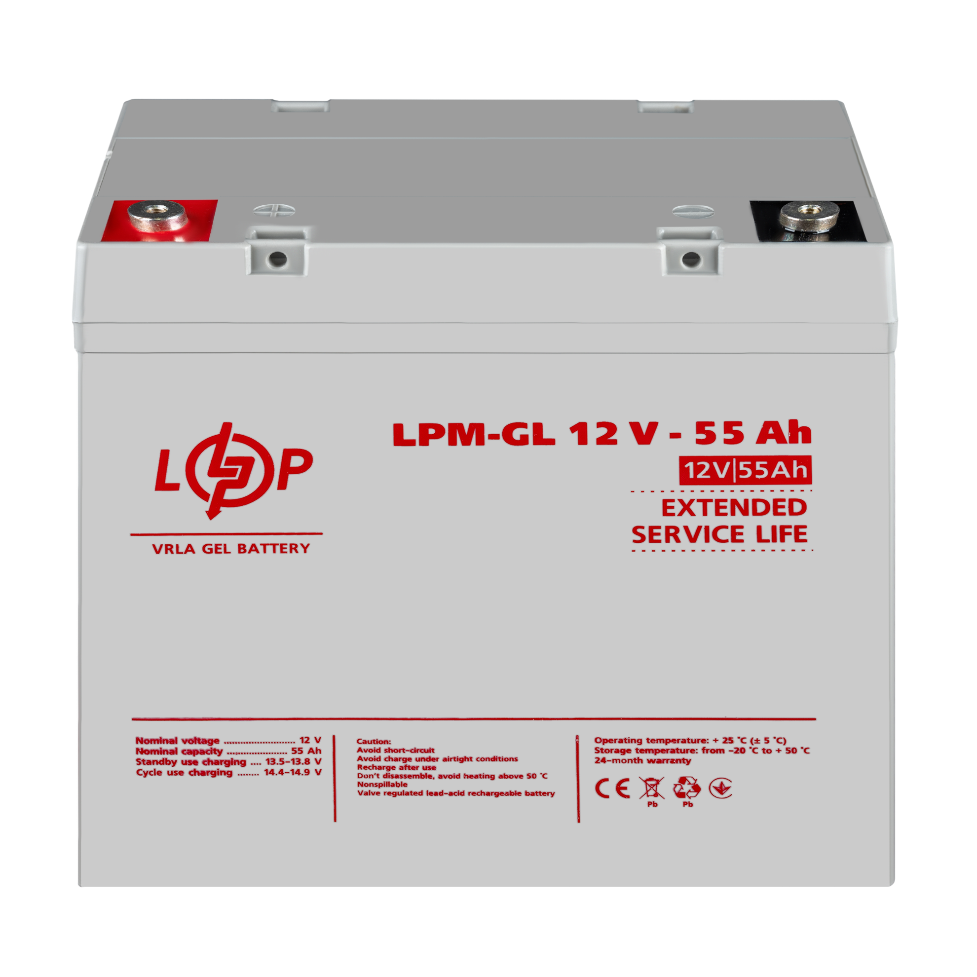 ����������� ������� LPM-GL 12V - 55 Ah 