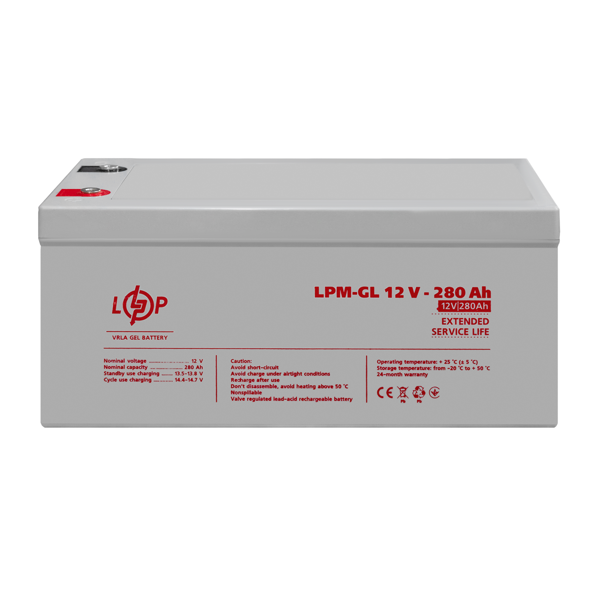 ����������� ������� LPM-GL 12V - 280 Ah 