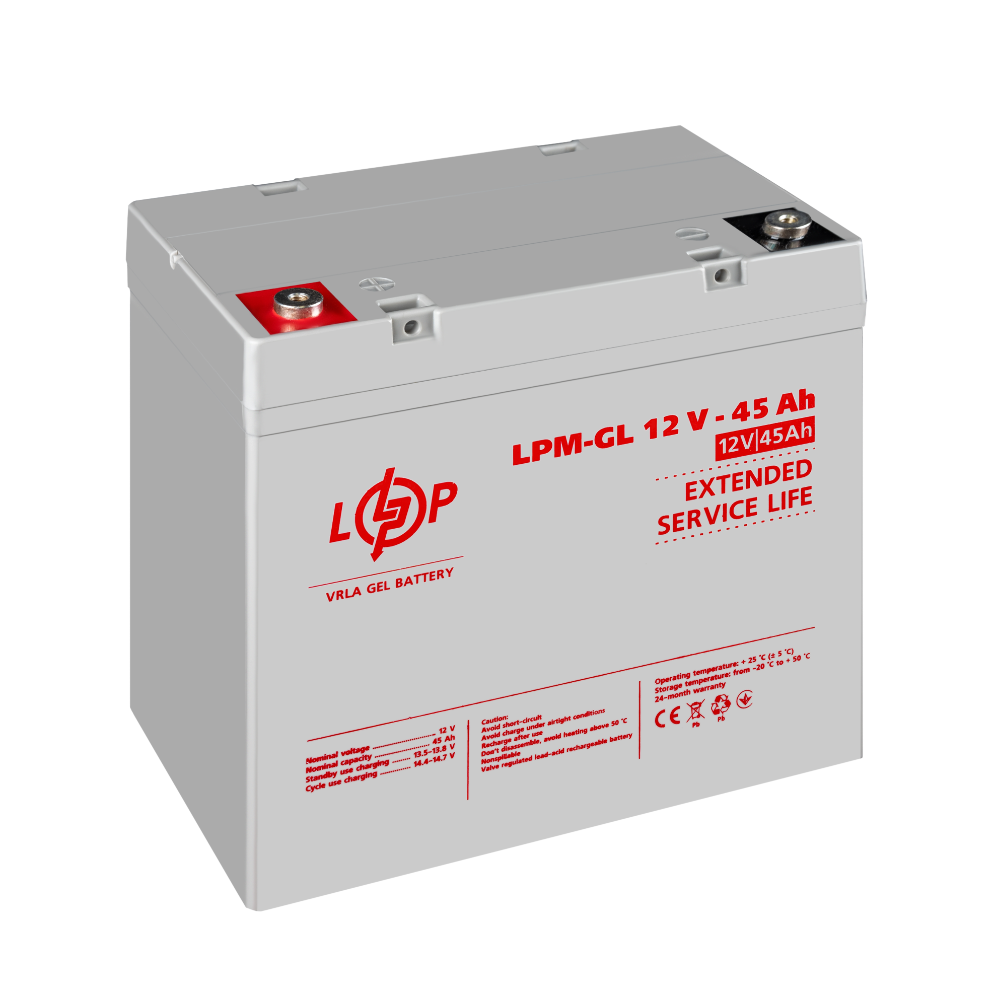 ����������� ������� LPM-GL 12V - 45 Ah 