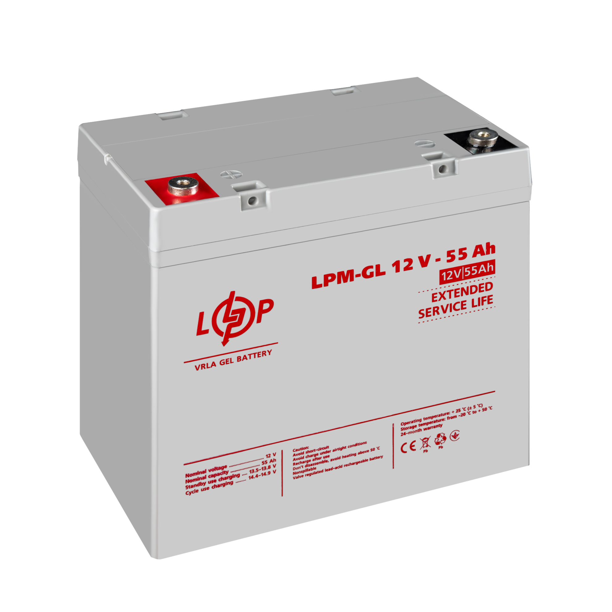 ����������� ������� LPM-GL 12V - 55 Ah 