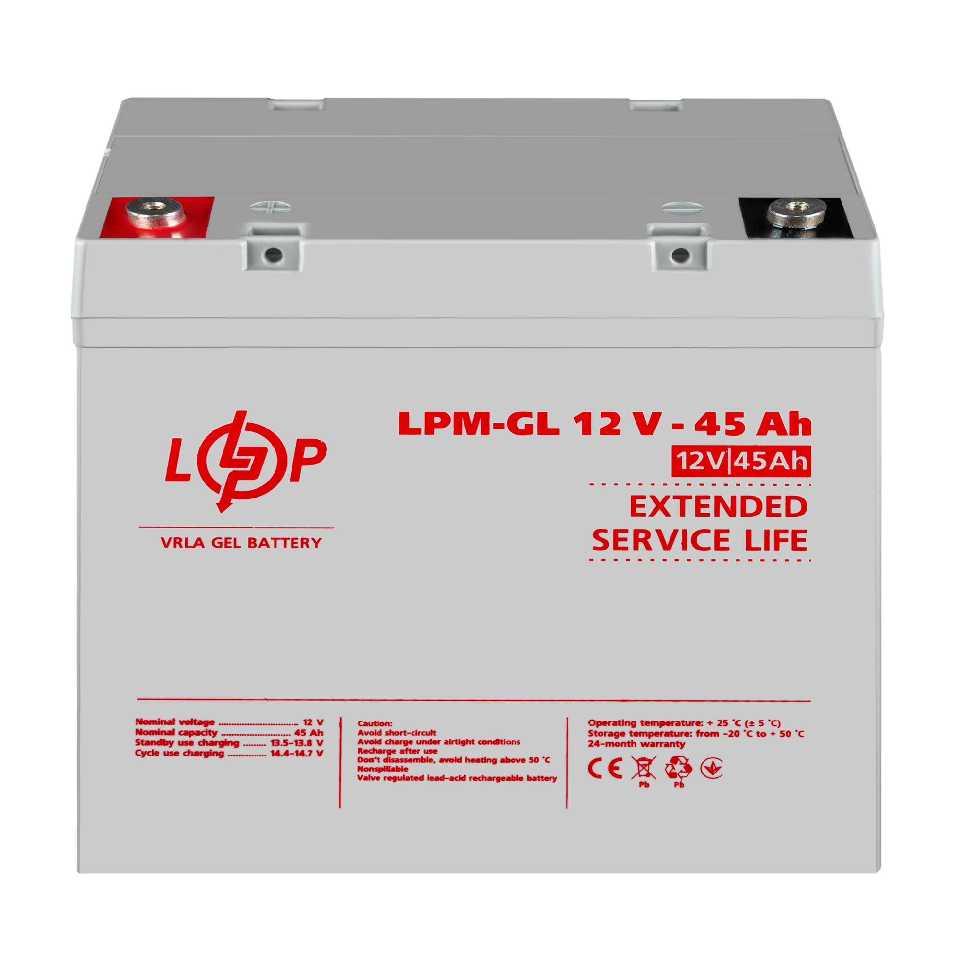 ����������� ������� LPM-GL 12V - 45 Ah 