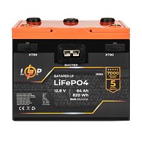 ����������� LP LiFePO4 12,8V - 64 Ah (820Wh) (BMS 80A/40�) ������� 2XT90 4USB ������� 