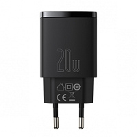 ������� �������� ���������� Baseus Compact Quick Charger USB+Type-C 20W ������ (CCXJ-B01) 