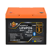 ����������� LP LiFePO4 25,6V - 50 Ah (1280Wh) (BMS 80A/50�) ������� Smart BT 