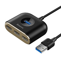 USB Hub Baseus Square Round 4 in 1 USB3.0 to USB3.0*1 + USB2.0*3 ������ (CAHUB-AY01) USB Hub Baseus Square Round 4 in 1 USB3.0 to USB3.0*1 + USB2.0*3 ������ (CAHUB-AY01) 